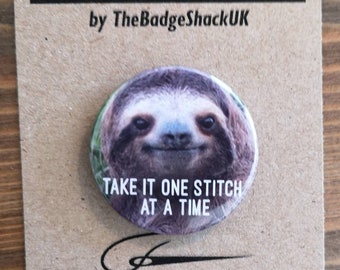 Cute sloth Needle minder, needle keeper, needle keep, magnetic needle keep, sewing accessory, cross stitch, needle point kit, embroidery