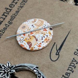Owl Mini Needle Minder, cross stitch,needle nanny, needle keeper, Needle point, embroidery, stitching gift, magnetic,
