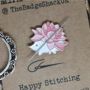 Hedgehog needle minder, needle keep, needle magnet, needle nanny, cross stitch, embroidery, needle point, magnetic needle