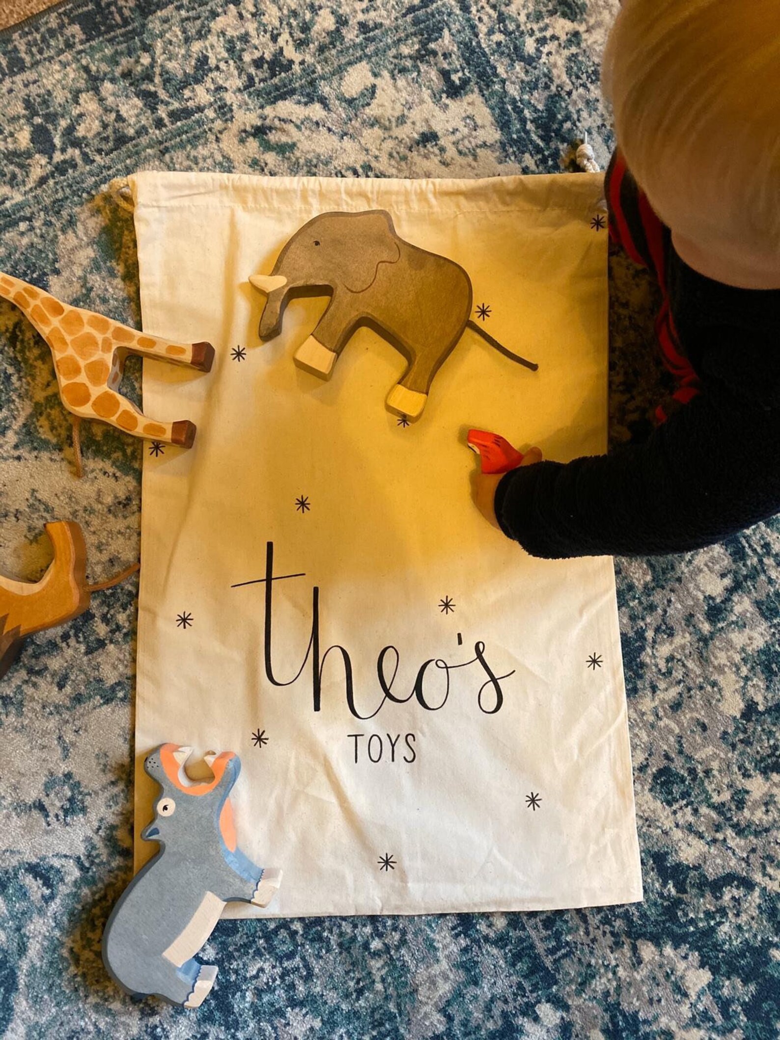 Personalised Toy Bags Organic Cotton Organic Personalised Etsy UK