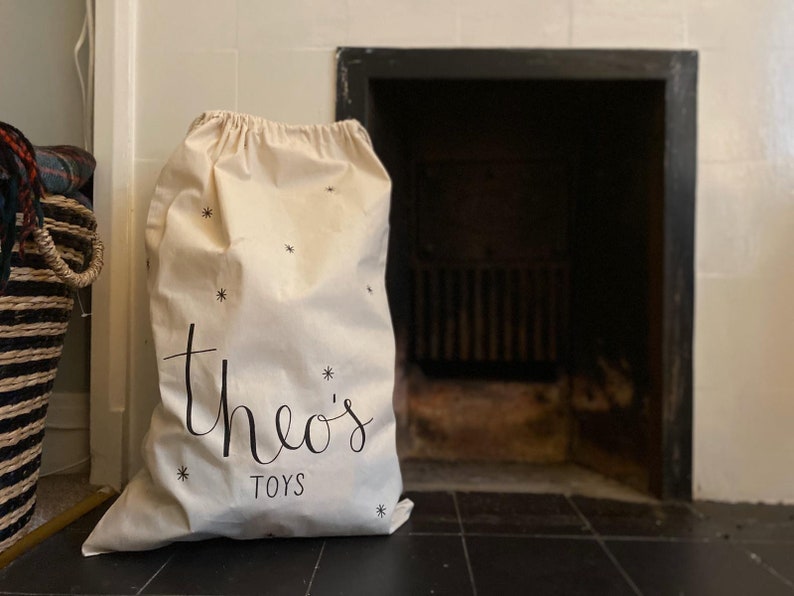 Personalised Toy Bags Organic Cotton image 0