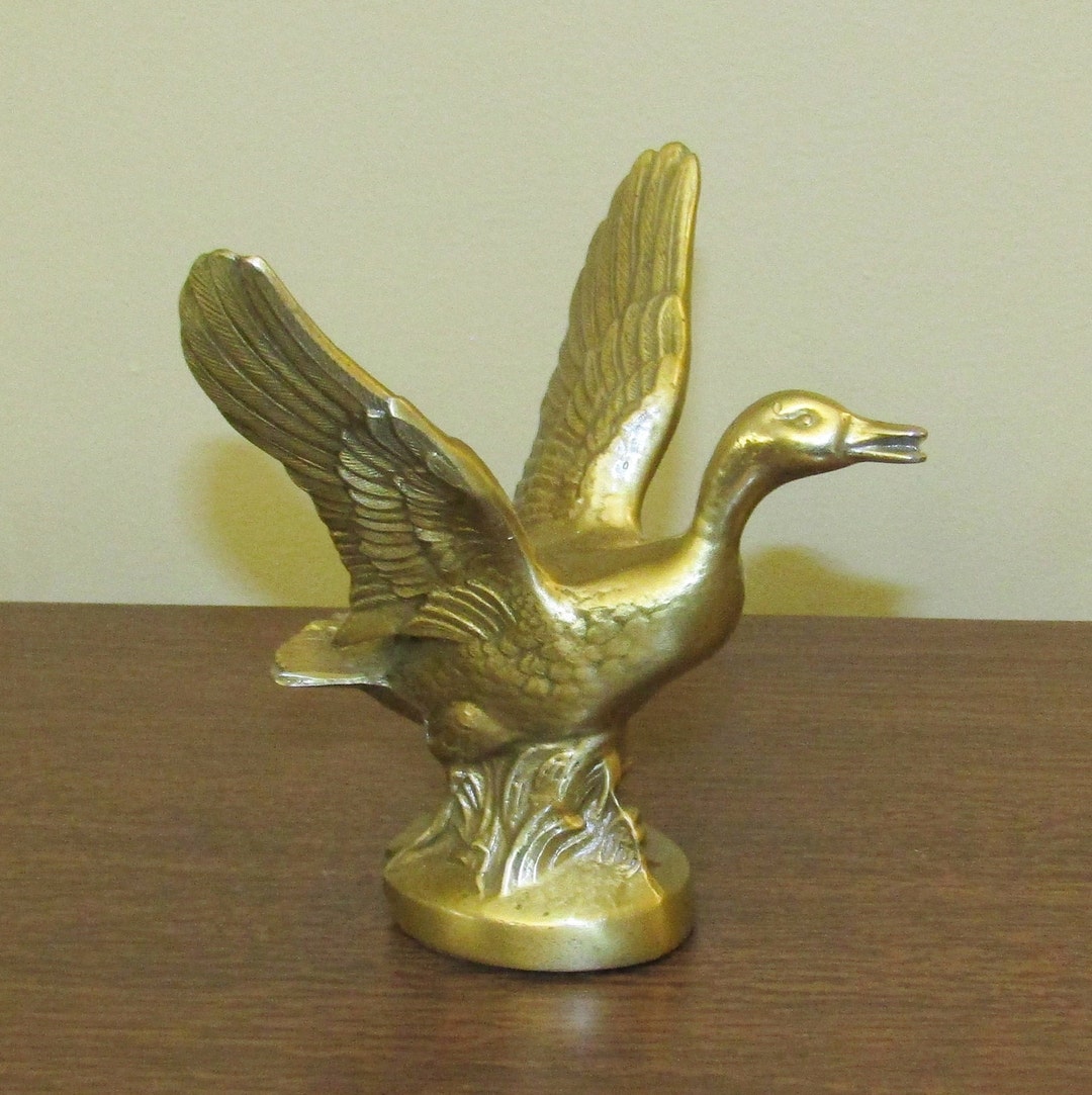 Vintage Solid Brass EAGLE Paperweight Heavy Statue 7 Figurine Etsy