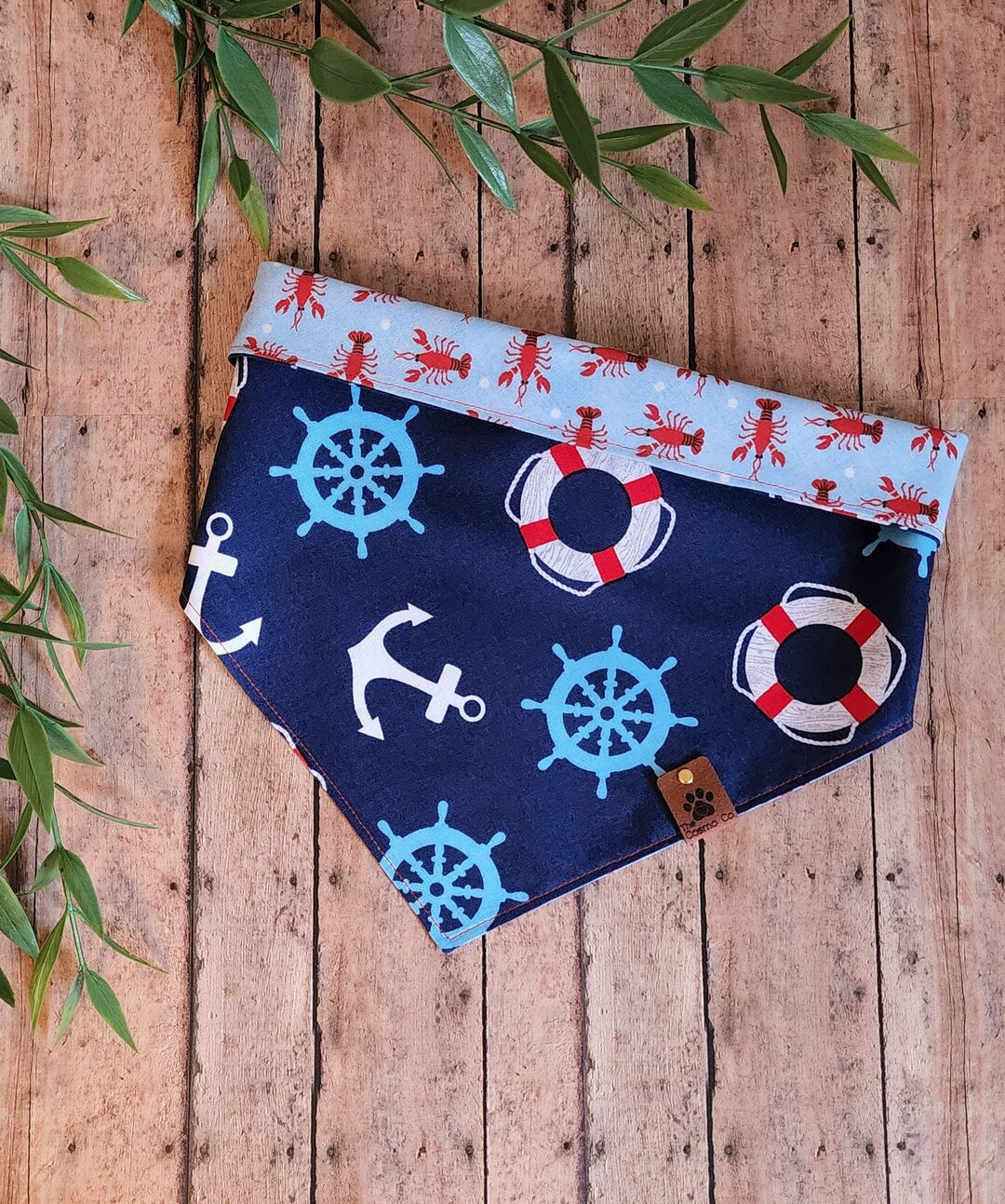 Nautical Dog Bandana Lobster Dog Bandana Summer Dog Bandana Etsy UK