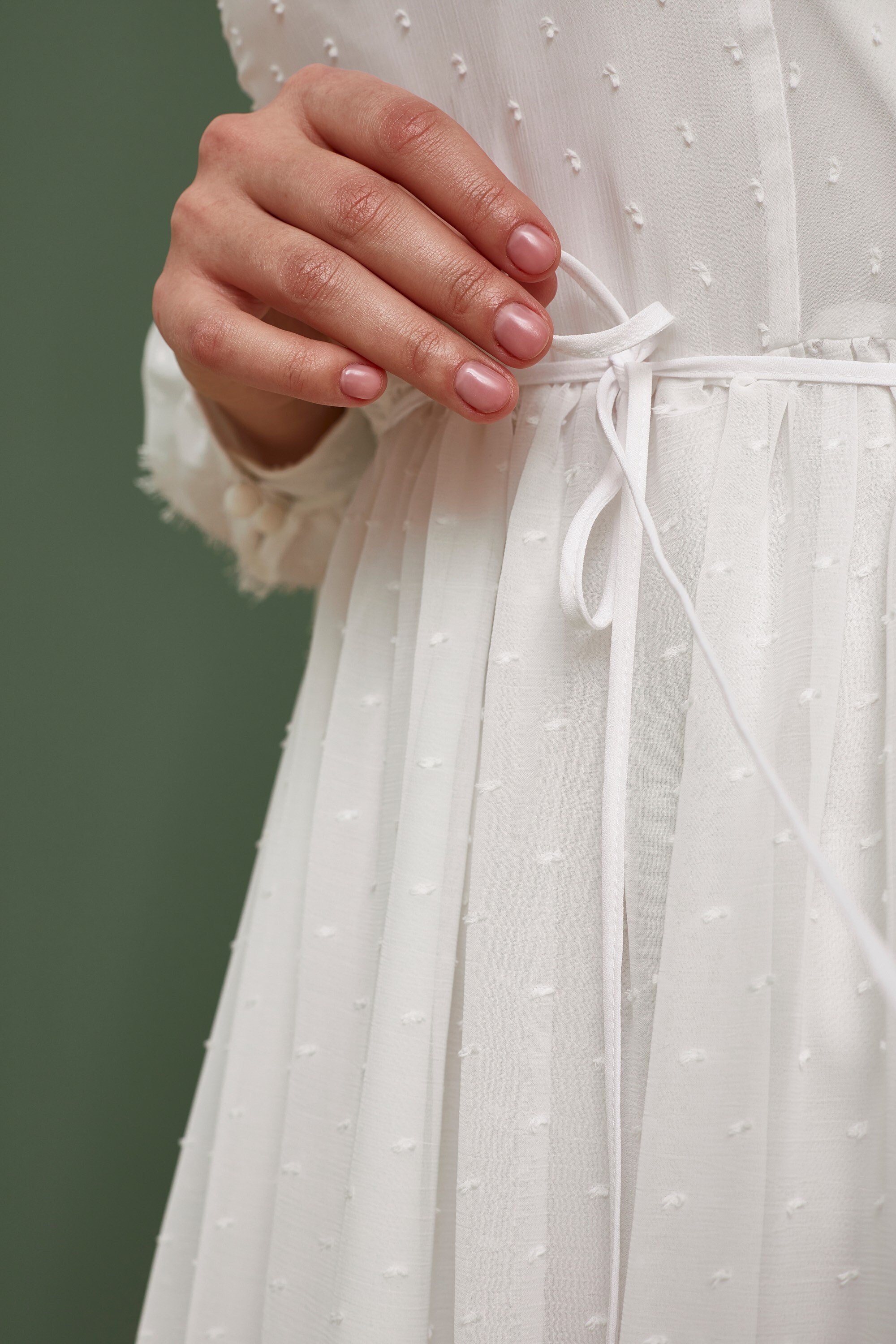 Diannah lace trim pleated skirt dress online