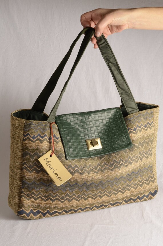 double handle shoulder bag