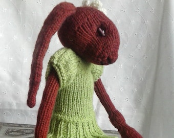 Knitting pattern for a Hare Doll/Toy. Miyu (beautiful moon) Hare.