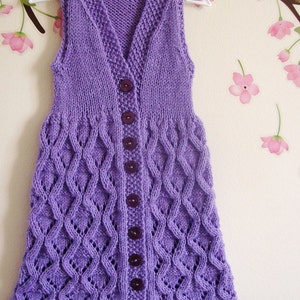 Pdf pattern for knitted baby or toddler dress