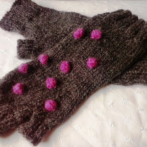 Knitting Pattern for Unisex Fingerless Gloves. Includes Links, Inspiration and Techniques for Embellishments.