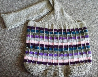 Knitting Pattern for a Slouchy Bag. Pdf download