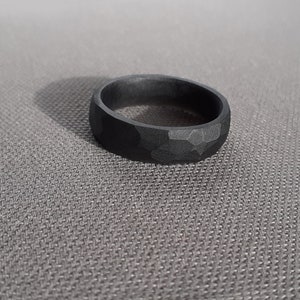 Black Edgy Band, Resin Ring, Simple Ring, Black Band, Stackable Rings,stacking rings for men