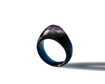 Cosmos Ring, Galaxy Ring, Resin Ring, Galactic Ring, stardust ring