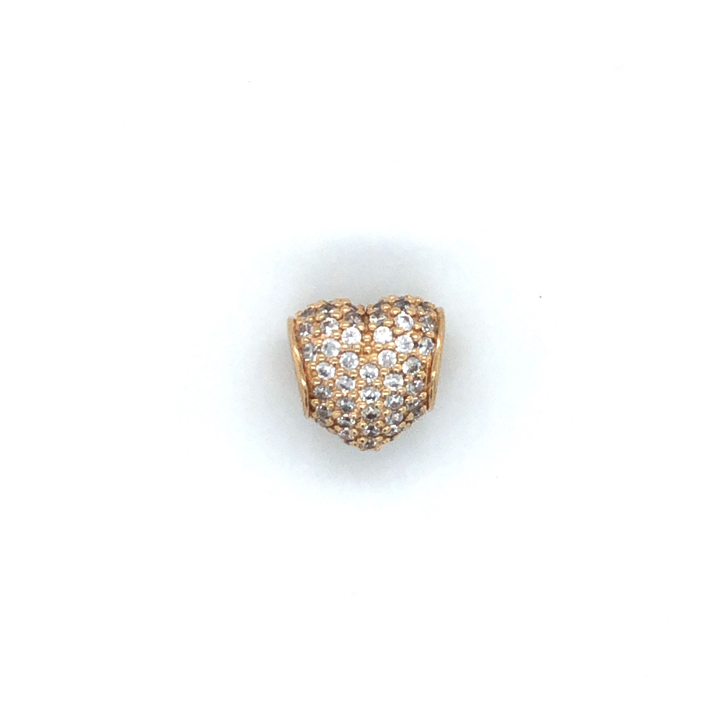 Authentic Pandora Pave CZ Heart Charm 