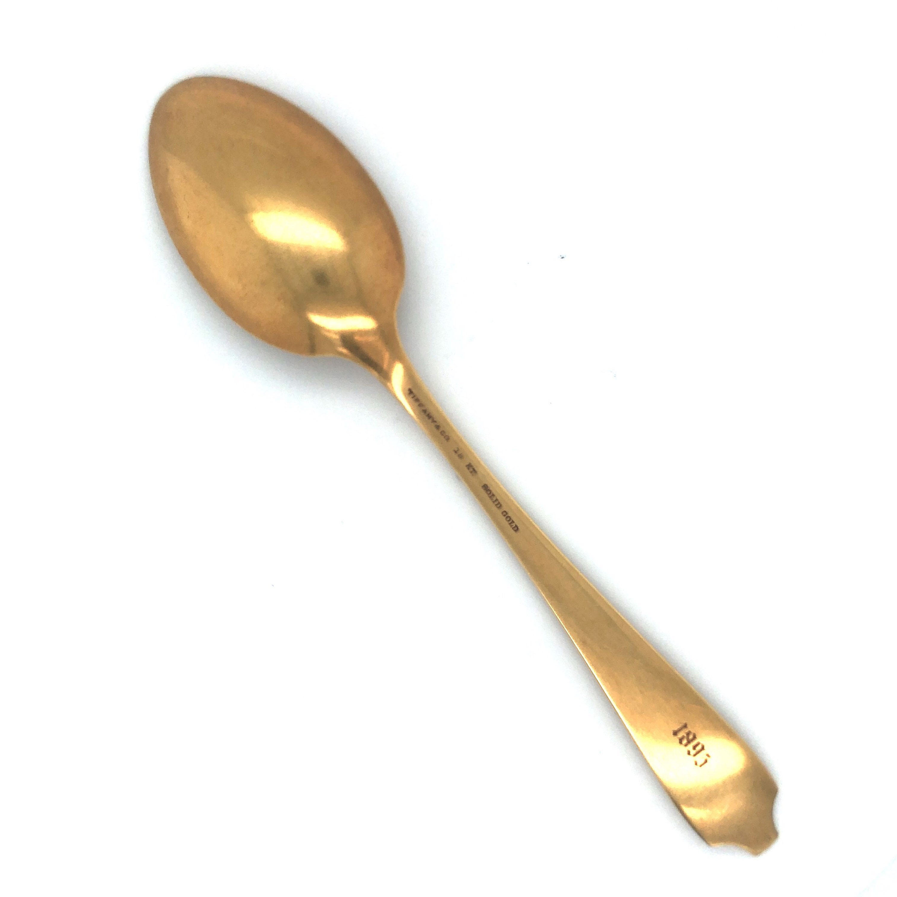 Antique 1895 Tiffany & Co Baby Spoon 18k Yellow Gold Etsy