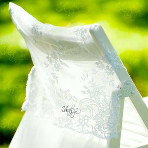 Housse de chaise pliante de luxe pour douche nuptiale Sweet 16 anniversaire douche nuptiale cérémonie de mariage | Housse de chaise en dentelle tutu ballerine