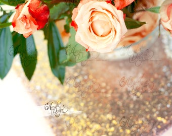 Luxury Square Sequin Placemat | Rose Gold Sparkle Centerpiece Table Décor for Wedding Bridal Shower Holiday Event Birthday Party Reception