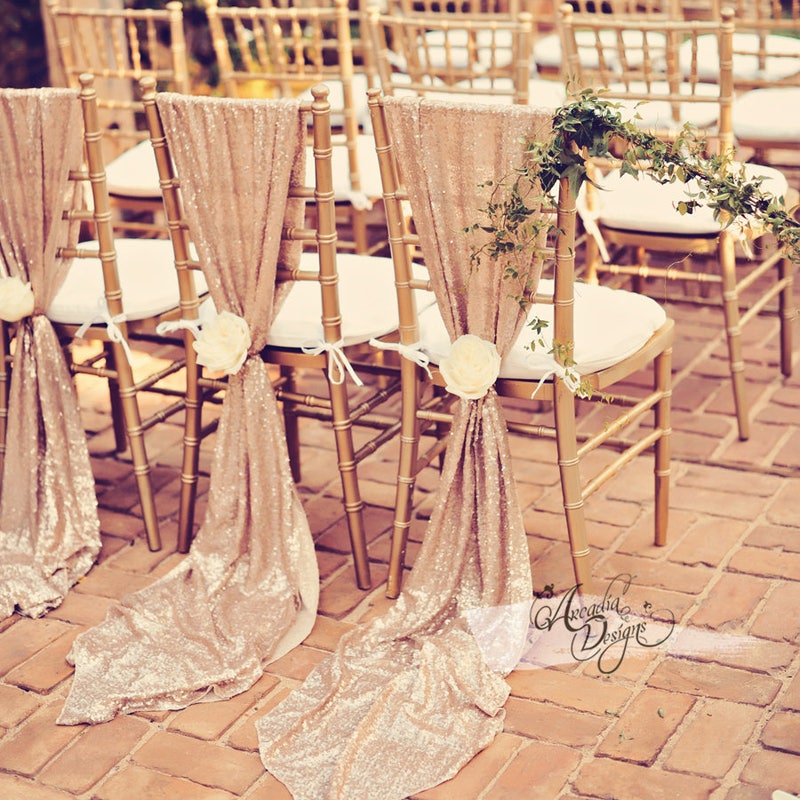 Rose Gold Chair Sash - Etsy