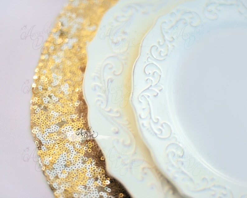 Round Sequin Placemats at Amber Davis blog