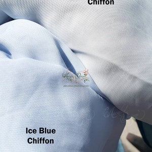 Silky Chic Chiffon Table Runner | Sheer Ice Blue Tablecloth Décor for Bridal Shower Bachelorette Party Baby Boy Shower Sweet 16 Birthday image 3