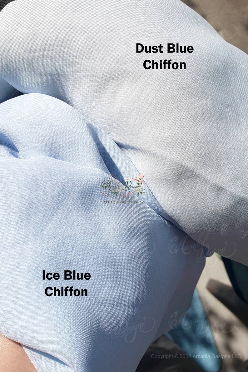 Silky Chic Chiffon Table Runner | Sheer Ice Blue Tablecloth Décor for Bridal Shower Bachelorette Party Baby Boy Shower Sweet 16 Birthday image 3