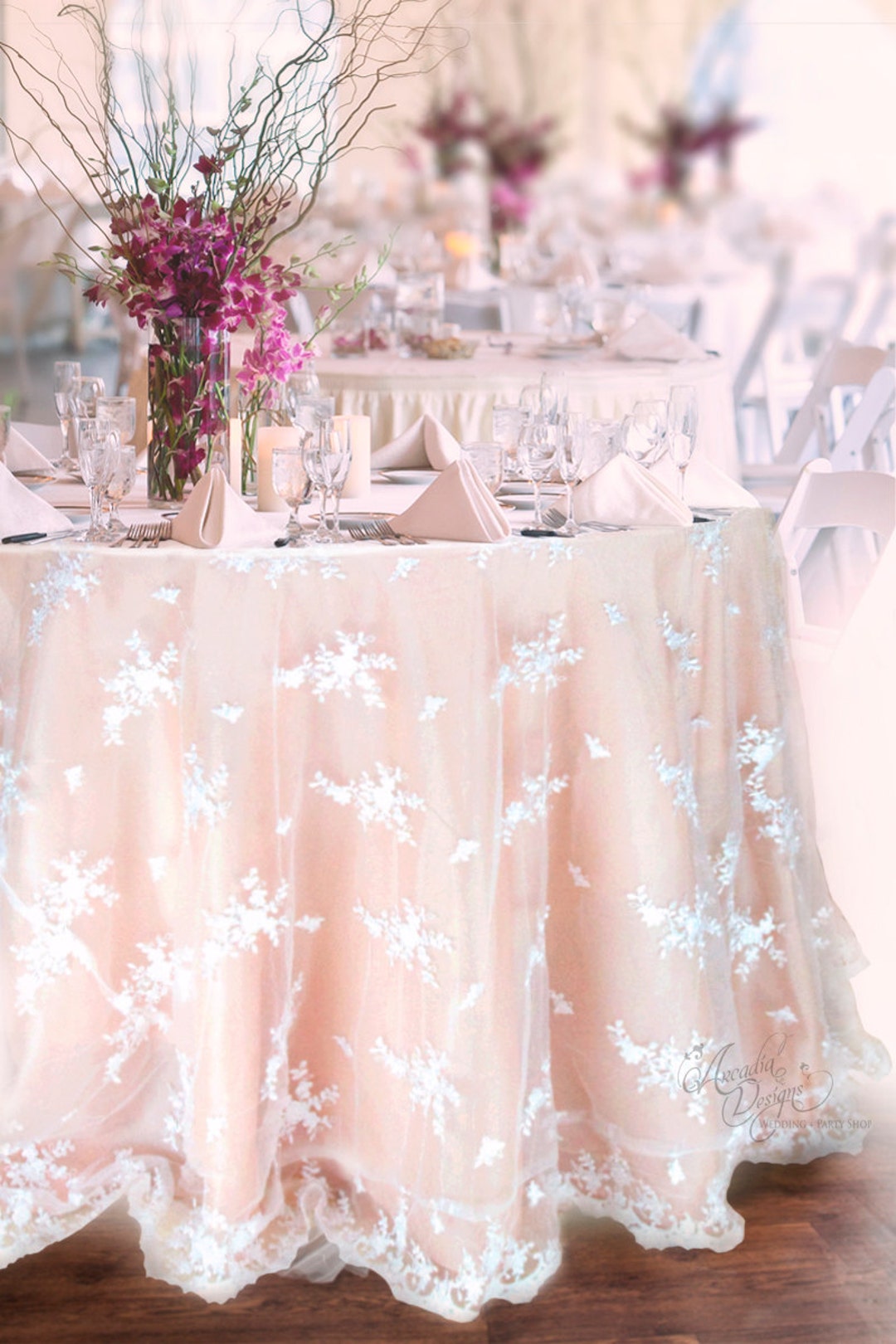 Lace Tablecloth MADE TO ORDER White Lace Overlay and Satin Table Cloth for Wedding Cake Table Sweetheart Table Bridal Shower Etsy
