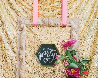 Bridal Shower Sequin Backdrop MADE TO ORDER, 45 colors of Shimmery Fabric Background for Wedding / Dessert table / Guest Photo Booth