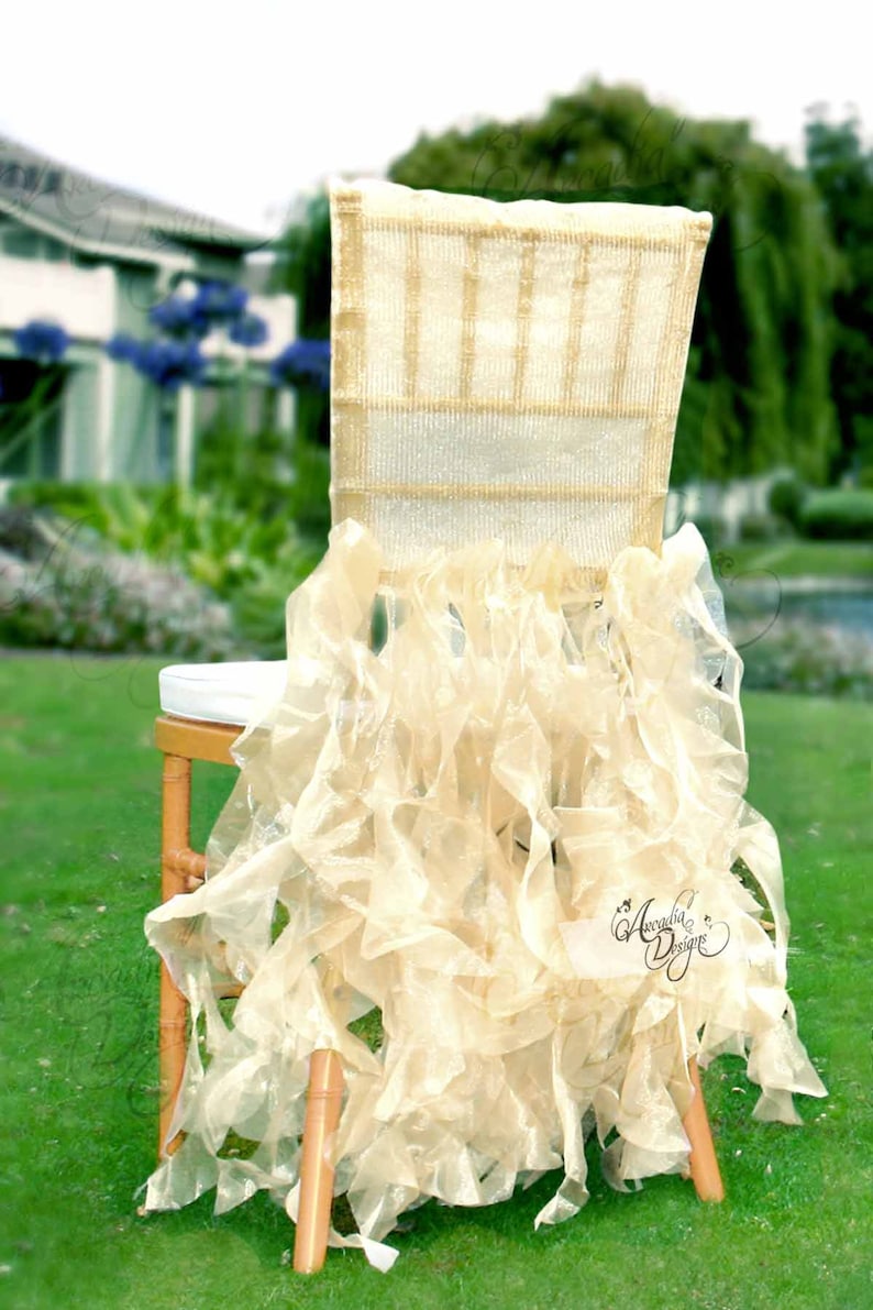 Bridal Chair Cover Wedding Ruffle Chair Decoration READY TO Etsy