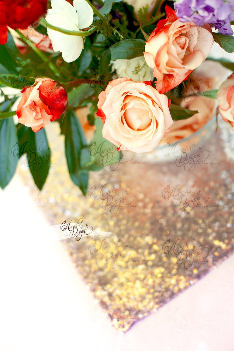 Luxury Square Sequin Placemat Rose Gold Sparkle Centerpiece Etsy
