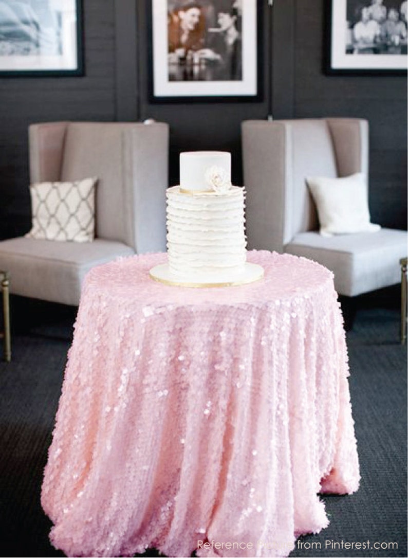 Blush Pink Sequin Table Runner Glitter Wedding Table Decor Etsy