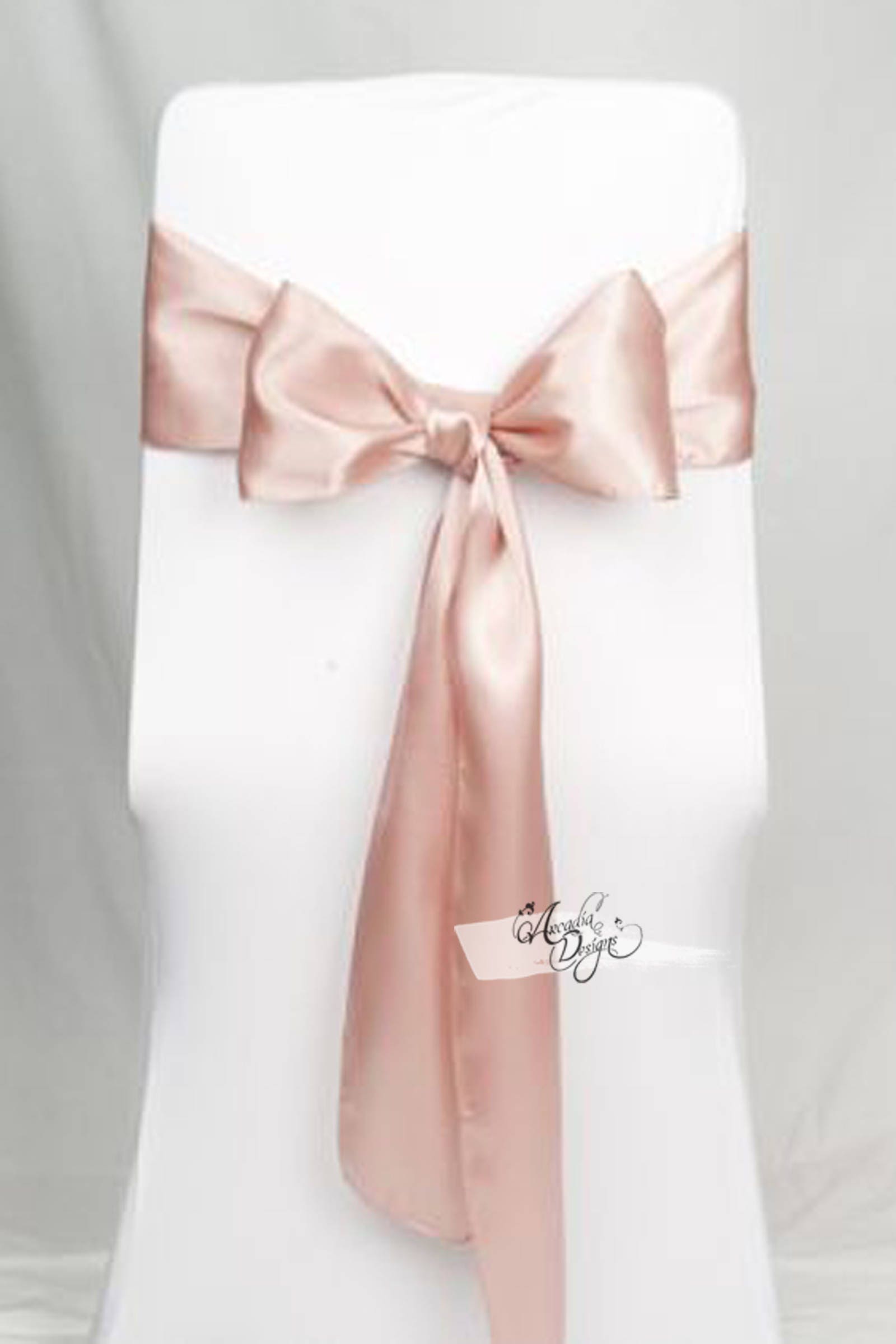 HUIHUANG Rose Gold Pink Ribbon for Wedding, 2 Double Face Misty Rose Satin  Ribbon for Flower Bouquet, Dress Chair Sashes, Invitations Card, Gift