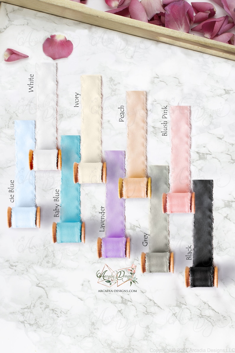 Silky Frayed Chiffon Ribbon Soft Sheer Raw Edge Ribbons for Etsy