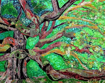 Ancient oak tree. Prepaid postage tariffs and taxes. Oak tree