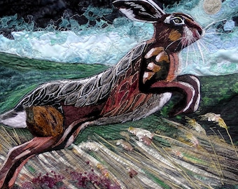 Meadow Hare. Wildlife. Leaping Hare. All taxes and tariffs will be paid when posting. No hidden costs.