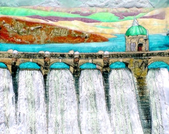 Original Art Craig Goch. Elan Valley Dams. Wild Wales.