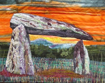 Original Art Pentre Ifan Burial Chamber Ancient sacred sites Old stones Pembrokeshire