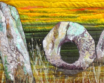 Original Art Men an Tol Cornish sacred sites standing stones Mystery and Magical