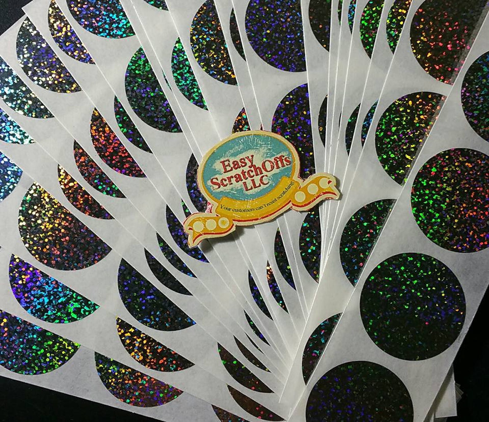100 Glitter Scratch off Stickers 1 Inch party Favors Save Etsy
