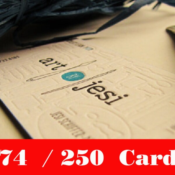 250 pcs. Custom Letterpress Business Cards