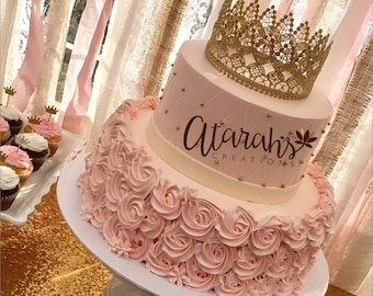 crown cake topper etsy