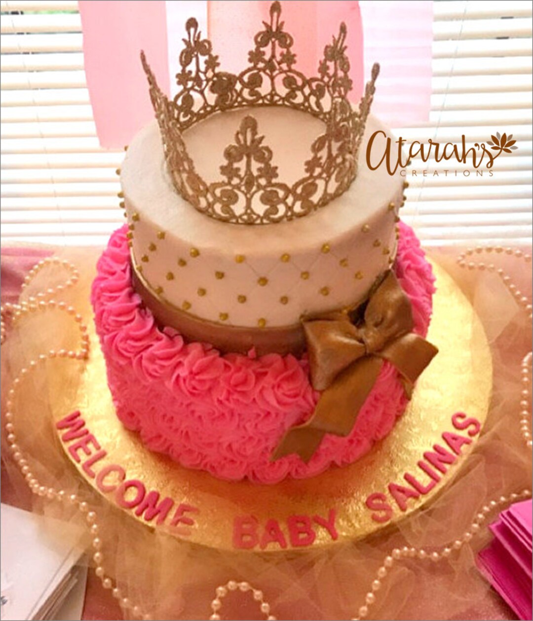 Gold Crown Cake Topper / Crown Cake Topper / Cake Topper Photo Prop