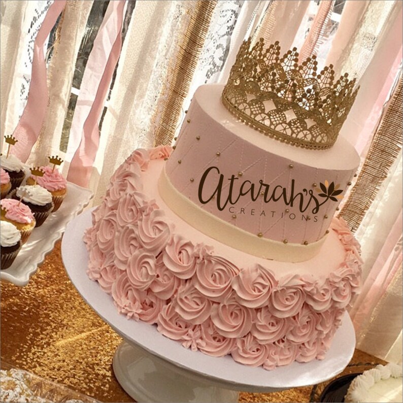 Gold crown Cake topper / Crown Cake Topper / Cake Topper