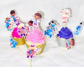 Doc McStuffins Cake Topper,  Cupcakes Toppers 12