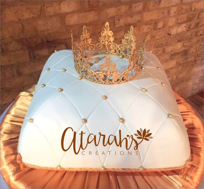 Gold Crown Cake Topper / Crown Cake Topper / Cake Topper Photo Etsy