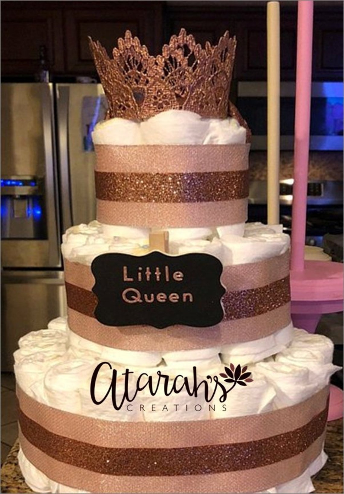 New Rose Gold Crown Cake Topper / Crown Cake Topper / Cake Etsy