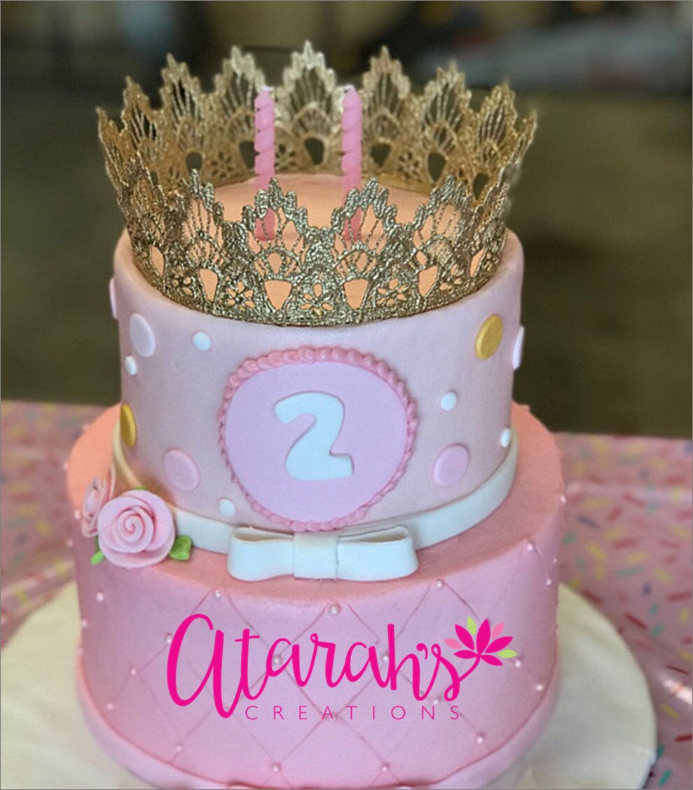 Gold Crown Cake Topper / Crown Cake Topper / Cake Topper Photo Etsy