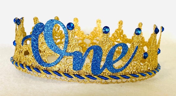 Prince crown for 1st birthday deals