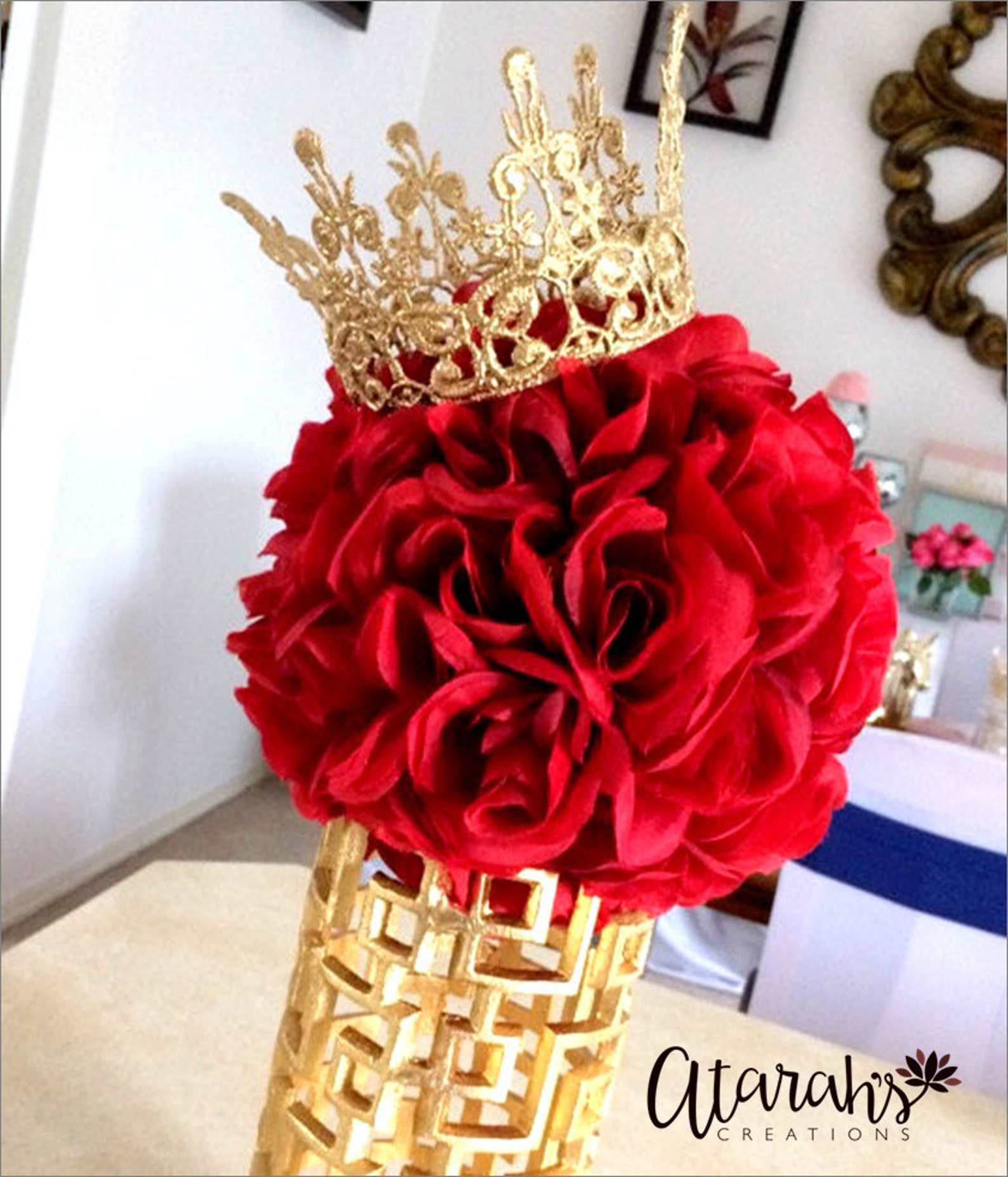 Gold Crown Cake Topper / Crown Cake Topper / Cake Topper Photo Etsy