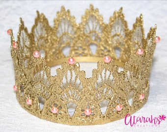 Gold crown Cake topper / Crown Cake Topper / Cake Topper / Photo Prop / cake smash crown / Wedding cake topper / MADE IN USA.