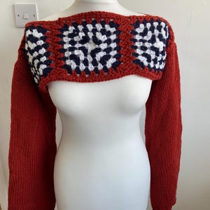 Handmade crop top crochet/knit