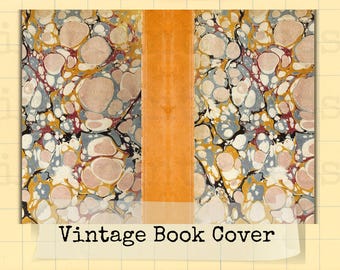 Vintage marmorierter Bucheinband: Junk Journal Printable (digitaler Download)