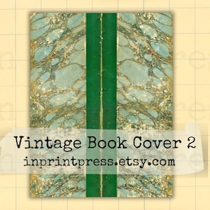 Vintage Book Cover 2 | Tall Skinny Junk Journal Cover Digital Printable Decorative Book Cover